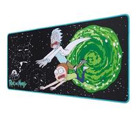 Subsonic Tapis de Souris XXL Rick et Morty | Licence Officielle, Tapis de Bureau avec Surface Lisse Optimisée pour Capteurs de Souris, Base Antidérapante et Bords Cousus