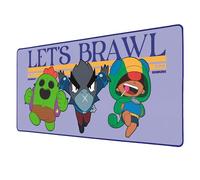 Subsonic - Tapis de Souris XXL - sous-Main, Tapis de Bureau Brawl Stars Légendaire 90x40 cm - Surface Lisse Optimisée Capteurs, Base Antidérapante, Bords Cousus - Mauve