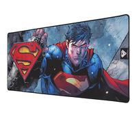 Subsonic - Tapis de Souris XXL - Tapis de Bureau Superman 90x40 cm - sous-Main Surface Lisse Optimisée pour Capteurs Souris, Base Antidérapante, Bords Cousus - Bleu & Rouge