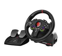 Subsonic - Volant Superdrive 220 RS - Volant de Course LED Double Joysticks pour GTA5. Rotation 180°, avec Pédales et Palettes au Volant. Pour Switch 2 / Switch, PS4, PC et Xbox - Noir