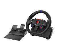 Subsonic Volant Superdrive 270 GT-5 - Volant PS5 LED double sticks, rotation 270°, avec pédales et palettes au volant. Compatible PS5 et PC - Noir
