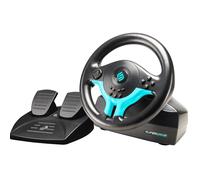 Subsonic - Volant Superdrive SV250-S pour Switch 2 et Switch - Bleu | Volant de Course livré avec Pédales et Palettes - Vibrations - 3 modes de sensibilité - Diamètre 22 cm, Rotation 180°