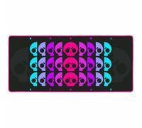 Subsonic – Tapis de souris XXL Brawl Stars 90x40 cm, antidérapant, bords cousus – Noir & Fluo