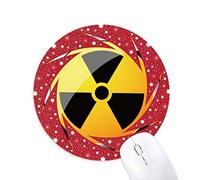 substances radioactives d'information logo jaune tapis de souris rouges rondes roues en caoutchouc