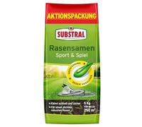 Substral Semences de Pelouse Sport et Jeu, Rapidement Keimende Durable Rasensaat-Mischung avec Grünfärbung contre Vogelfraß - Transparent, 5kg - 250qm