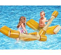 Subtail 4Pcs Jeux Piscine Gonflable pour Adulte Enfant - Bataille BûChe Bouee Piscine Radeaux - Forte Stabilité Fauteuil Gonflable - BouéE Hamac Parfait pour Les FêTes Piscine