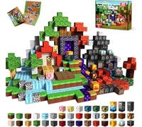 Subtail Cubes magnétiques - Build Mine Magnet World Magic Portal Set, Cubes de Construction magnétiques pour Tout-Petits, Jouets sensoriels d'extérieur pour garçons et Filles de Plus de 3 Ans