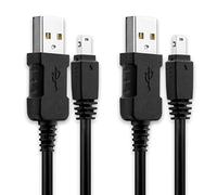 subtel 2x Câble USB A EMC-6 2.0 transfert données pour appareil Casio Exilim EX-F1 EX-FC100 EX-FC150 EX-FH100 EX-FH20 EX-FH25 EX-FS10 EX-G1 EX-H10 EX-H15 EX-H20G EX-H30 EX-S10 EX-S12 EX-S200 cable
