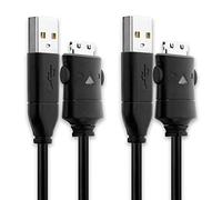 subtel 2x Câble USB lecteur mp3 data et charge de 1.5m compatible avec Samsung YP-K3 YP-K5 YP-P2 YP-P3 YP-Q1 YP-Q3 YP-R1 YP-S3 YP-S5 YP-T10 YP-T9 SUC-C2 24 Pin vers USB A 2.0 noir Fil en PVC données