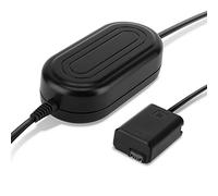 subtel Alimentation + Coupleur DC accumulateur factice Appareil Photo NP-FW50 Compatible avec Sony Alpha 5100, 6000, 6300, 6400, 6500, Alpha 7 II, A7II DC Coupler, Accu Dummy ca. 4m Charge Timelapse