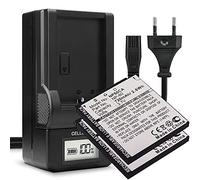 subtel, Batterie pour Caméra, Compatible avec Casio Exilim EX-Z20, NP-60, EX-Z80, EX-Z90 (3.7V, 720mAh) 2 Pièces + Chargeur