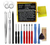 subtel, Batterie pour Lecteur MP3 Compatible avec Apple iPod Shuffle 2 Gen. - A1204, 3 - A1271 (3.7V, 100mAh) + Kit d'outils