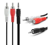 subtel Câble adaptateur audio prise jack 3,5mm à l'adaptateur RCA/Cinch pour Smartphone/Notebook & Co.