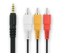 subtel Câble Audio Video Composite CA-75U pour Nokia N95 8GB / 6720 classic / N82 / N96 / N95 / C6-01 / Lumia 525 Cable Video