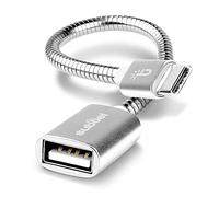 subtel Câble OTG Compatible avec CUBOT X19 / Quest/King Kong 3 / Max 2 / Power / R15 / X30 / J9 / P40 Adaptateur OTG USB C Type C Adaptateur USB on The Go Aluminium Argent Connecteur périphériques U