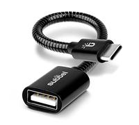 subtel Câble OTG pour Smartphone Compatible avec Adaptateur OTG USB C Type C Câble USB on The Go Aluminium Noir, Brancher périphériques USB