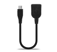 subtel Câble OTG pour Tablette Compatible avec Adaptateur Micro USB Câble USB on The Go PVC Connecteur Noir, périphériques USB