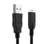 subtel Câble USB 14 Pin Connector 2.0 0.1A transfert données pour appareil compatible avec Panasonic Lumix DMC-TS1,DMC-FZ38 cable charge et data 1.5m PVC noir, cordon caméra