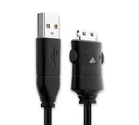 subtel Câble USB 2.0 transfert données pour appareil Samsung i7 i70 i85 NV3 NV8 NV10 NV11 NV15 L70 L730 L830 DigiMax S800 i6 i5 cable charge et data 1.5m PVC noir, cordon caméra