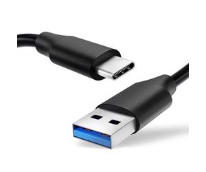 subtel Câble USB C vers USB A 2.0 3A 1m compatible avec Garmin Edge 1040, Edge 1040 Solar, Edge Explore 2, inReach Mini 2, Aera 760, Camper 795 Navigation GPS transfert données data charge PVC noir