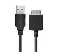 subtel Câble USB Lecteur mp3 Data et Charge 1A de 1m Compatible avec Sony Walkman NW-A55L NWZ-ZX2, NWZ-A15, A10, NWZ-A816, A818 Walkman Connector vers USB A 2.0 Noir Fil en PVC données