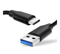 subtel® Câble USB Transfert de données et Charge de 1,0m Compatible avec Samsung Galaxy S21, S20, S20 FE, S10, S9, Plus, Ultra/Note 20, 10 / A71, A52 USB C Type C vers USB A 2.0 3A Noir Fil en PVC