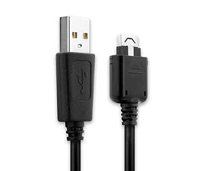 subtel Câble USB transfert de données et charge de 1m compatible avec LG KU990 Viewty / KF600 Venus / KE770 Shine / KC550 Orsay / KC910 Renoir / KG320s 18 Pin Connector vers USB A 2.0 noir Fil en