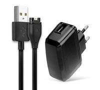 subtel, Chargeur USB pour Garmin Fenix 8 7 Forerunner 265 255 965 955 165 55 Vivoactive 5 Venu 3 3S 2 Enduro 3 - Adaptateur Secteur + Câble de Charge 1m 1A Montre Connectée Smartwatch GPS Fitness