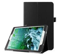 subtel Étui avec Stand intégré pour Tablette Samsung Galaxy Tab S2 9.7 (SM-T810 / SM-T813 / SM-T815 / SM-T819) - Cuir synthétique, Couleur Noir Housse Pochette bookstyle Case avec Protection 360°