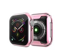 subtel - Protection 2 en 1 pour Apple Watch SE / 6/5 / 4-40mm - Coque Couleur Rose Anti Rayure pour Le Verre et la Monture de Votre Montre connectée.