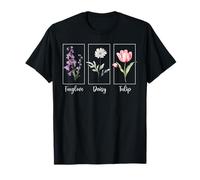 Subtile Floral Foxglove Daisy Tulipe Fleurs Femme T-Shirt