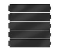 SUBTLETY Bordure de Pelouse en Métal 25m Galvanisée Flexible Bordure de Jardin Palissade Bordure de Massif pour Border Verger parterre de Fleurs Maraîchage, Noir (100x15cm, 25 Pièces)