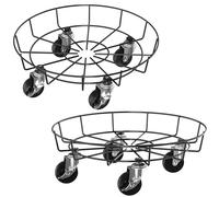 SUBTLETY Chariot pour plantes, rond, en métal, avec roulettes, pour l'intérieur et l'extérieur, capacité de charge jusqu'à 150 kg, pour plantes en pot et meubles (type C)