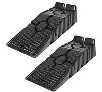 SUBTLETY Lot de 2 rampes de trottoir en plastique antidérapant - Plateforme de levage portable - Rampes de chargement - Charge maximale : 2500 kg - Pour voiture, moto, fauteuil roulant et scooter