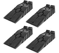 SUBTLETY Lot de 4 rampes de trottoir en plastique antidérapant - Plateforme de levage portable - Rampes de chargement - Charge maximale : 2500 kg - Pour voiture, moto, fauteuil roulant et scooter