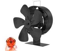 SUBTLETY Ventilateur de poêle sans électricité - Oscillation à 60° - Avec 5 pales - Pour poêle à bois, cheminées, poêles, cheminées - Température de fonctionnement : 50 °C à 345 °C