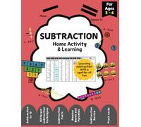 SUBTRACTION Home Activity & Learning Book: For Grade K - 2 | 50+ Worksheets|Activities to make kid school ready|Subtraction up to 10 | Number line ... Review sheets | Flash Cards | Workbook
