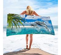 SUBURU Serviette de Plage Paysage Marin Tropical, Séchage Rapide Microfibre Serviette de Bain, Paysage Marin Tropical Serviettes de Plage 70 x 150 cm, Voyages Camping Vacances Drap de Plage