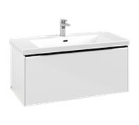 Villeroy und Boch Subway 3. 1930 C569L1VE 97,3x42,9x47,8cm, avec LED / poignée Volcano noir, blanc brillant