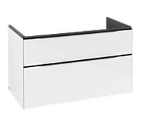 Villeroy und Boch Subway 3. 1930 C570L1VE 97,3x57,6x47,8cm, avec LED / poignée Volcano noir, blanc brillant