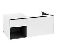 Villeroy und Boch Subway 3. 1930 C57101VE 100,1x42,25x51,6cm, sans LED / poignée Volcano noir, blanc brillant