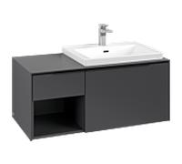 Villeroy und Boch Subway 3. 1930 C57101VR 100,1x42,25x51,6cm, sans LED / poignée Volcano noir, graphite