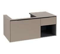 Villeroy und Boch Subway 3. 1930 C57201VM 100,1x42,25x51,6cm, sans LED / poignée Volcano noir, taupe