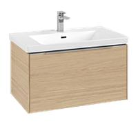 Villeroy & Boch – Meuble sous-vasque Subway 3.0 C573L0VJ, 1 tiroir LED, chêne nordique
