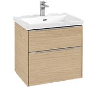 Villeroy und Boch Subway 3. 1930 C576L0VJ 62,2x57,6x47,8cm, avec LED / poignée aluminium brillant, chêne nordique