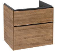Villeroy und Boch Subway 3. 1930 C576L1RH 62,2x57,6x47,8cm, avec LED / poignée Volcano noir, chêne kansas