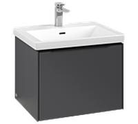 Subway 3.0 Villeroy et Boch vasque C577L1VR 57,2x42,9x47,8cm, avec LED / poignée Noir volcan, graphite