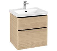 Villeroy und Boch Subway 3. 1930 C578L1VJ 57,2x57,6x47,8cm, avec LED / poignée Volcano noir, chêne nordique