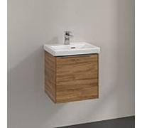 Villeroy und Boch Subway 3. 1930 C58100RH 42,3x42,9x37,75cm, charnière gauche / poignée aluminium brillant, chêne kansas