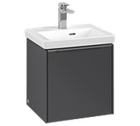 Villeroy & Boch Subway 3 1930 C58200VR 42,3x42,9x37,75cm charnière droite poignée aluminium graphite
